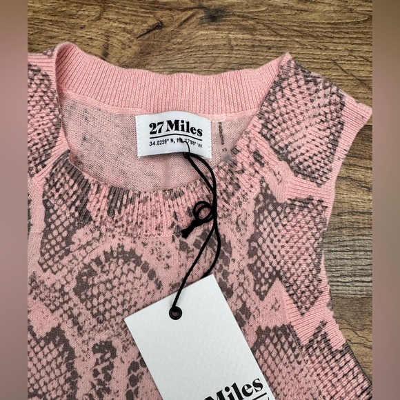 27 MILES
MISCHA SNAKE PRINT TANK, Color Blossom, Size XS, NWT - Picture 10 of 12